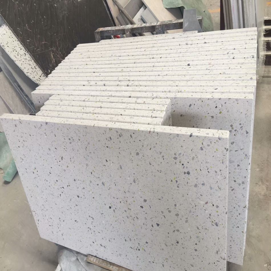 White Terrazzo floor paver White Terrazzo floor paver